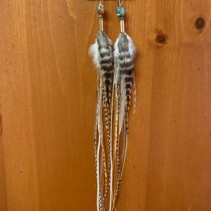 feather earring less fuzzy private listing x2